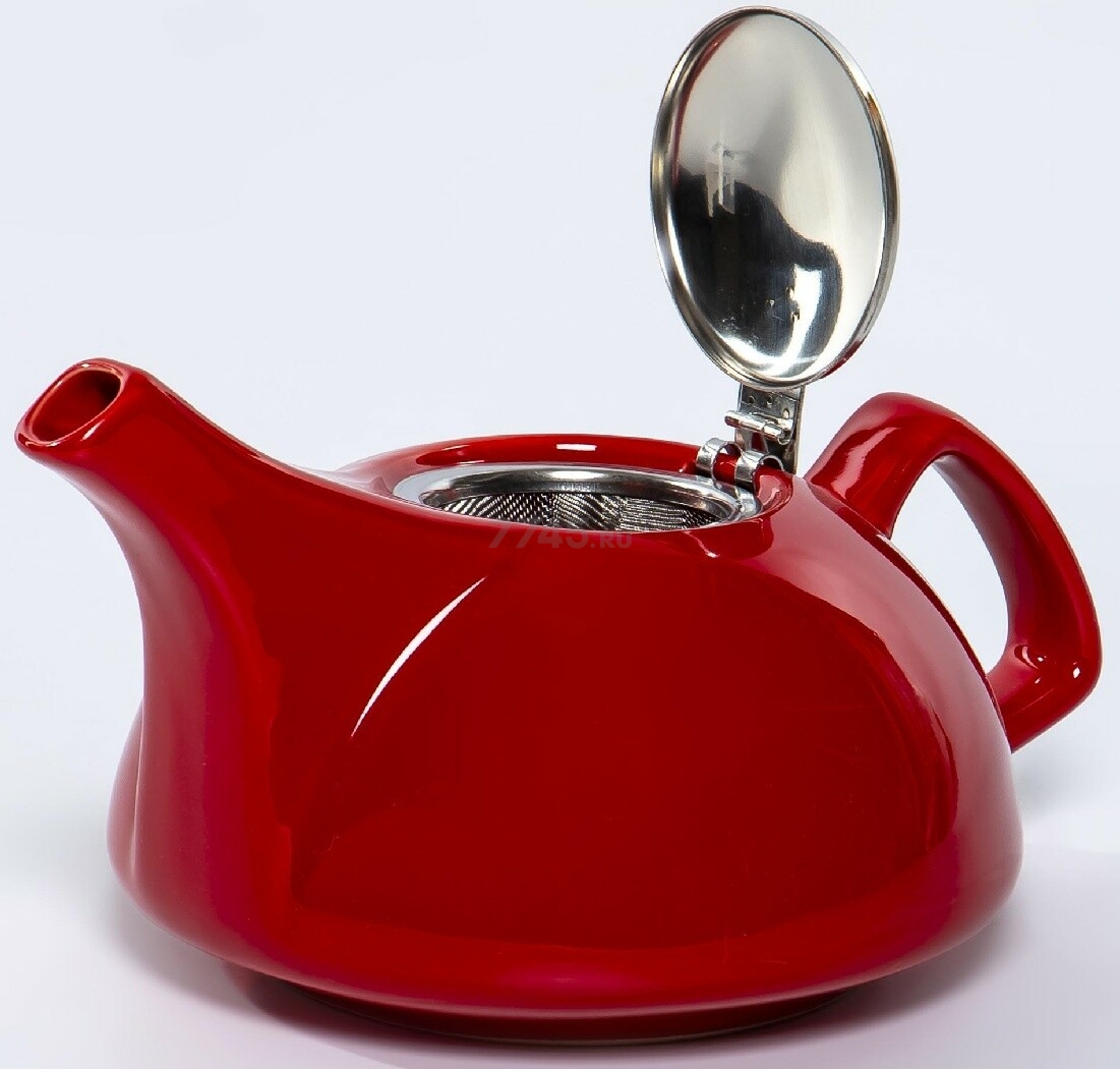 Заварочный чайник керамический ELRINGTON Феличита Глазурь Red 0,9 л (4660087532175) - Фото 2